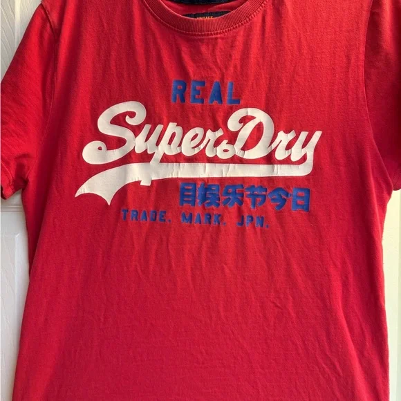 Superdry Red Short Sleeve Tee - Picture 2 of 3